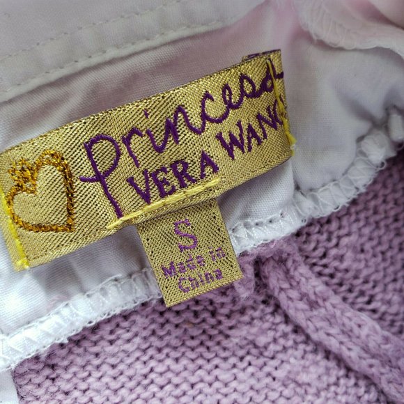 VERA WANG Princess Purple L/S Layered Look Top - Picture 7 of 7